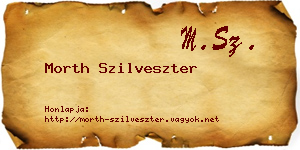 Morth Szilveszter névjegykártya